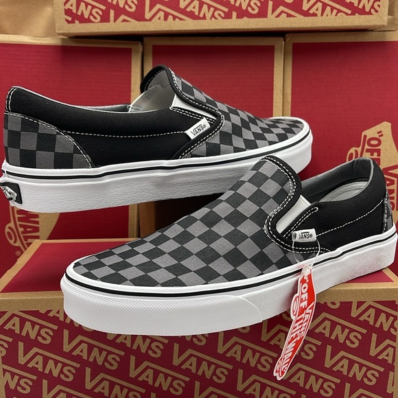 Vans Men’s Classic Slip-On Black/Pewter Checkerboard 
VN000EYEBPJ
Sneakers - Picture 8 of 16